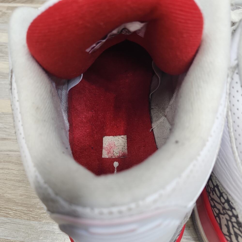 Air Jordan 3 Retro Hall of Fame Katrina White Red - Mens Size 10.5 - Picture 5 of 11